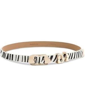 Ettika Print Calf Hair Belt - Metallic