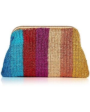 Aqua Woven Clutch - Red
