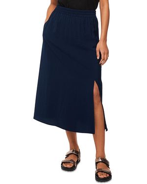 Whistles Eva Pull On Midi Skirt - Blue