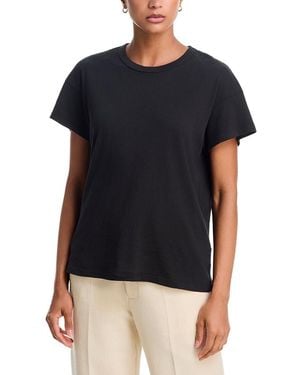 The Great The Boxy Cotton Crewneck Tee - Black