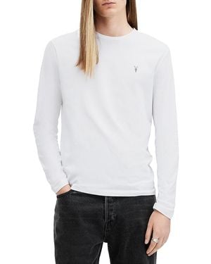 AllSaints Brace Slim Fit Long Sleeve Tee - White