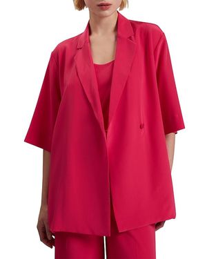 Ted Baker Carloe Silk Short Sleeve Blazer - Red