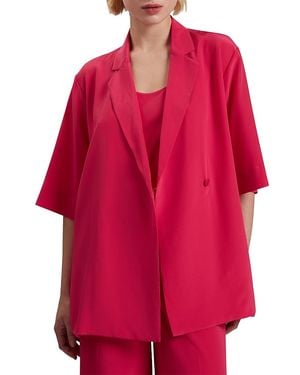 Ted Baker Carloe Silk Short Sleeve Blazer - Red