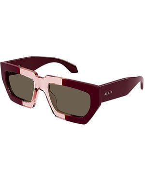 Alaïa Square Sunglasses, 56Mm - Brown