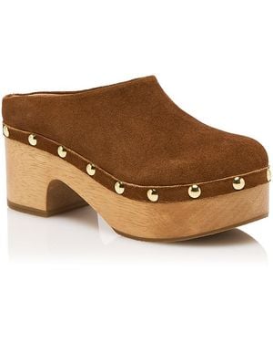 Free People Calli Studded Clogs - Brown