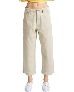 Denimist Georgia Mid Rise Work Pant Ankle Jeans - Natural