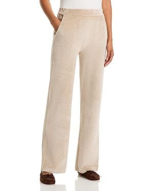 Majestic Filatures Velour Wide Leg Pants - Natural