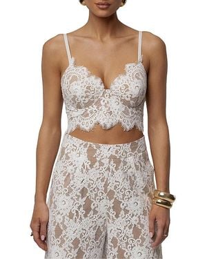 JLUXLABEL Forever Crush Lace Top - Brown
