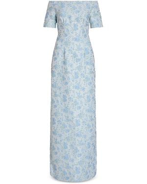 Markarian Gilda Embroidered Gown - Blue