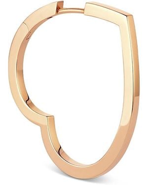 Repossi 18K Antifer Large Heart Single Hoop Earring - White