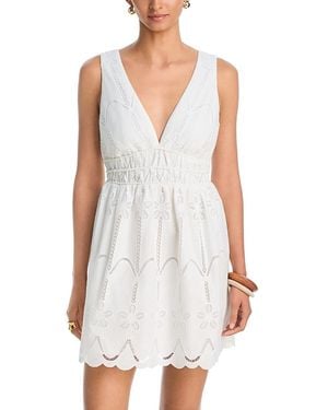 Aqua V Neck Chiffon Dress in Blue | Lyst