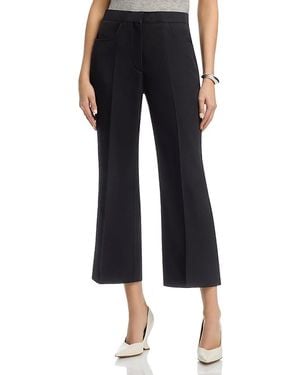 Jil Sander Wool Cropped Flare Tailored Pants - Black