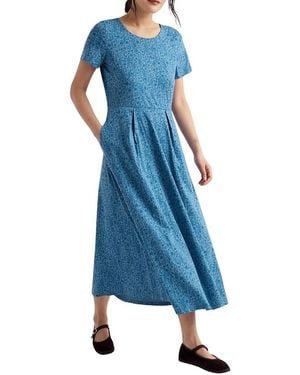 Seasalt Cornwall Veronica Short Sleeve Midi Dress - Blue
