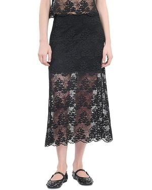 The Kooples Lace Straight Fit Skirt - Black
