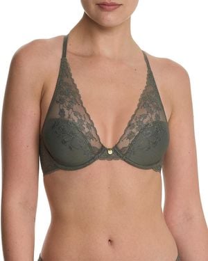 Natori Cherry Blossom Convertible Lace Bra - Green