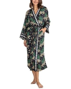 Printfresh Bagheera Satin Robe - Green