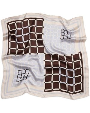 Rag & Bone Pop Geometric Silk Scarf - White