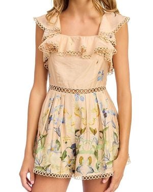 En Saison Carrera Ruffled Romper - Multicolor
