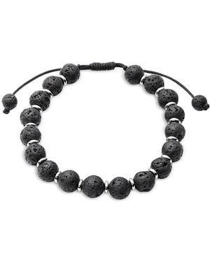 Link Up Lava Stone Beaded Bracelet - Black