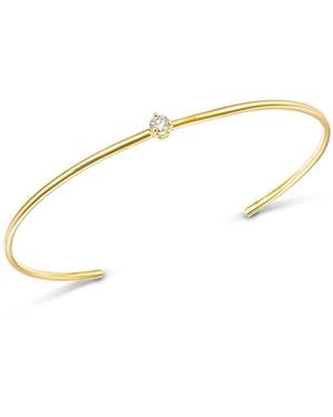 Zoe Chicco 14K Prong Diamond Cuff, 0.10 Tcw - White
