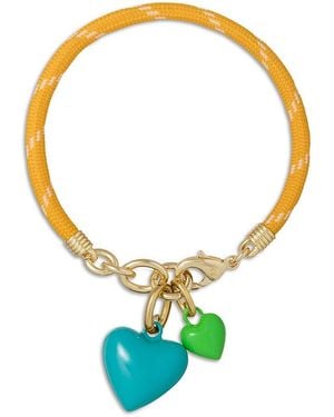 Roxanne Assoulin The Happy Cord Double Heart Charm Bracelet - Blue