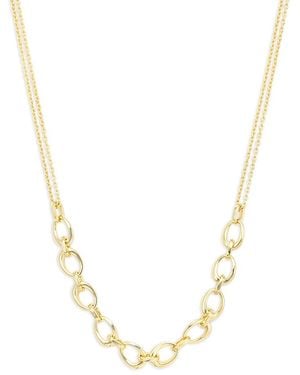 Argento Vivo Oval Frontal Necklace, 16-18 - Metallic