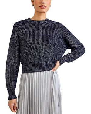Bella Dahl Metallic Threaded Sweater - Blue