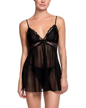 In Bloom Alice Babydoll Chemise - Black