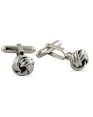 David Donahue Sterling Knot Cufflinks - Metallic
