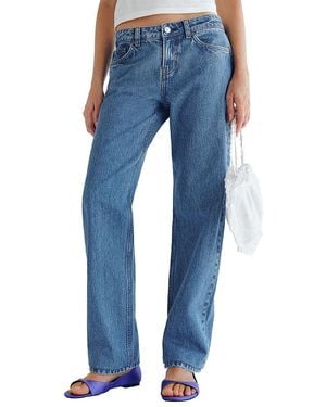 Reformation Charlee Cotton Low Rise Straight Leg Jeans - Blue