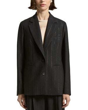 Peserico Pinstriped Blazer - Black