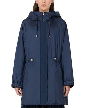 Weekend by Maxmara Wkdalcamo Reversible Midi Parka - Blue