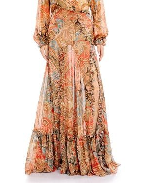 Etro Ruffled Long Skirt - Orange