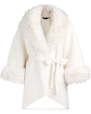 Alice + Olivia Joanne Sweater Coat - White