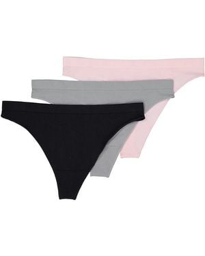 BRABAR Comfy Undies Hi Leg Thong, 3 Pack - Natural