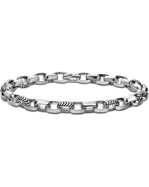 David Yurman Chevron Oval Link Bracelet - White