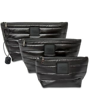 Think Royln Mini Travel Trio Quilted Bag Set - Black