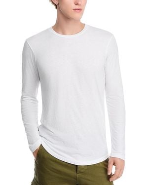 Goodlife Slim Fit Heathered Long Sleeve Tee - White