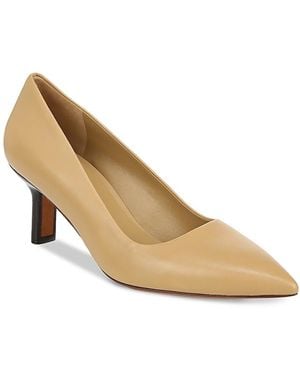 Vince Paris Leather Pointed Toe Pumps - Natural
