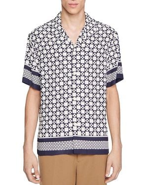 Sandro Cross Short Sleeve Shirt - Black