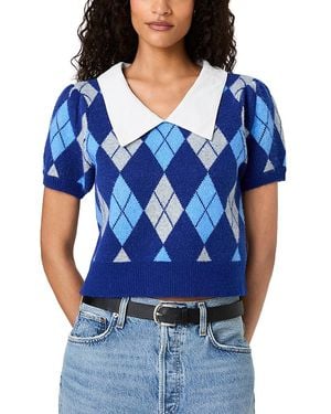 French Connection Koda Knit Collared Sweater - Blue