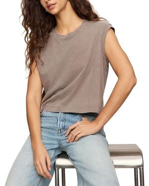 Z Supply Cotton Flex Sleeveless Tee - Gray