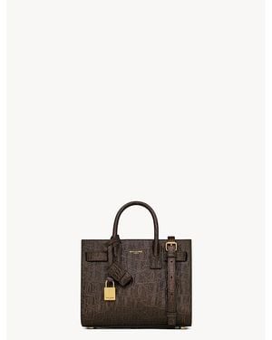 Saint Laurent Sac De Jour Mini Embossed Leather Satchel - Multicolor