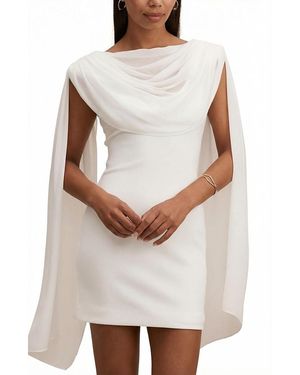 EVER NEW Bowie Mini Dress With Shawl - White