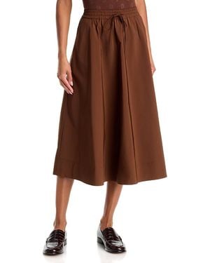 Essentiel Antwerp Keely2 Elasticated Wide Skirt - Brown