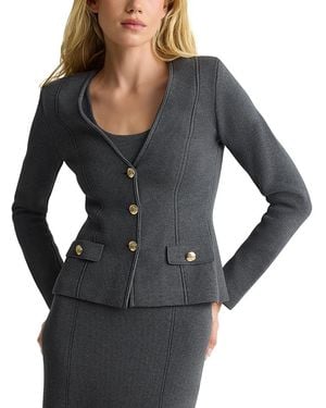 St. John Seamed Knit Jacket - Black