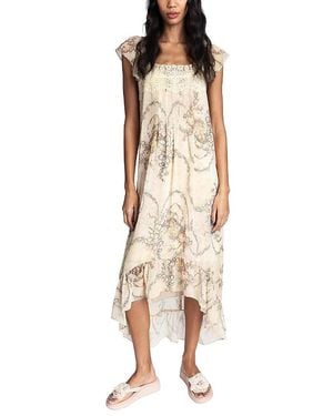 Anna Sui Spirit Bloom Chiffon Dress - Natural
