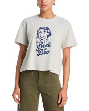 ASKK NY Peek A Boo Graphic Boyfriend Tee - White