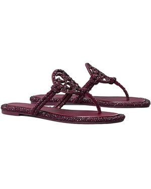 Tory Burch Miller Knotted Crystal Sandal - Purple