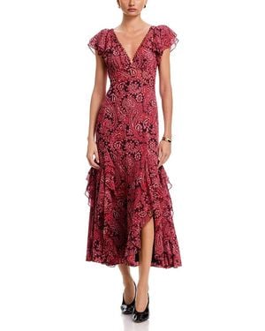 Cinq À Sept Hendrix Paisley Joplin Dress - Red